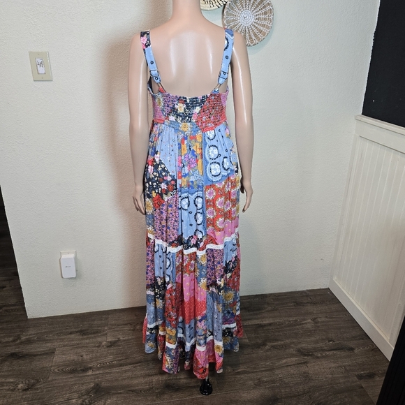In Loom Bohemian Patchwork Maxi Dress Size Medium - Picture 16 of 16